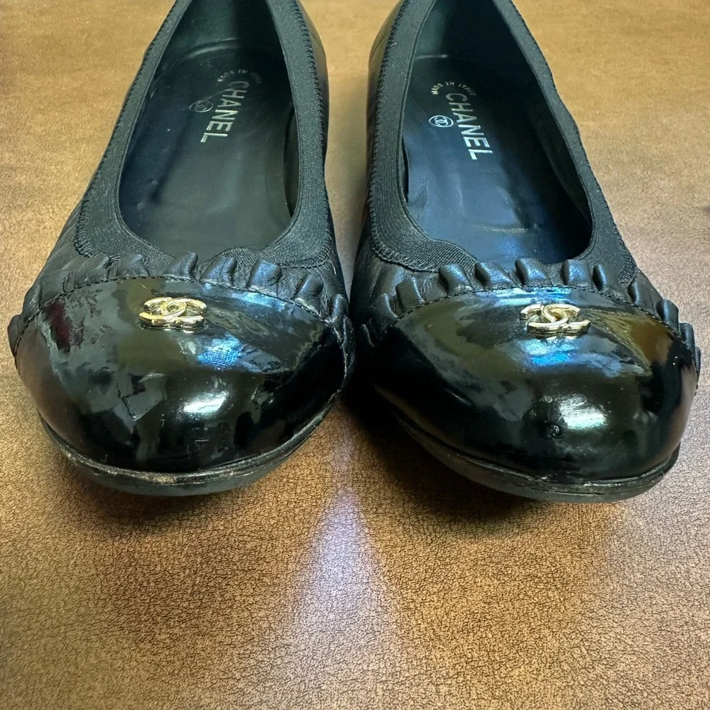 Chanel black ballet flats - Picture 9 of 11